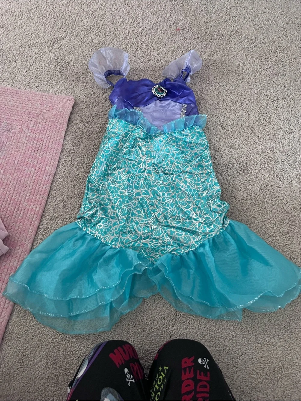 Girls Purple and Teal Mermaid Costume Dress